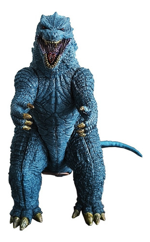 Imagen 1 de 4 de Godzilla Con Sonido Real Y Articulado Azul 45 Cm Largo