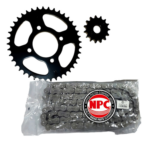 Kit Rodaje Gn-125 Piñon 15t Corona 41t Cadena 428hx120  Npc