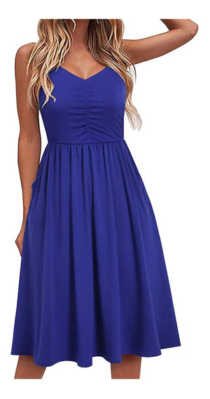 Vestido Color Azul Petroleo | MercadoLibre 📦