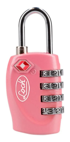 Candado TSA para Maleta, Rosa con Combinación Numérica Rosa