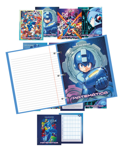 Kit Imprimible De Megaman Caratulas Para Carpeta