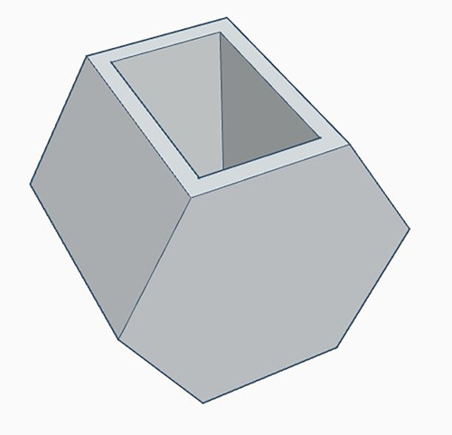 Molde Maceta Hexágono Para Cemento,yeso, Concreto, 10cm Alto