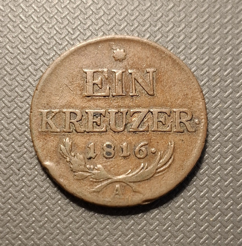 Austria. 1 Kreuzer 1816. Km# 2113 (Usado)