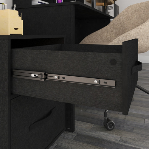Archivero Esencial Playcon 2 Cajones 42x40x56cm Tzalam Color Negro Liso