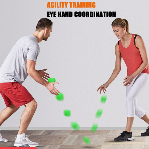 Bola De Reacción Airlaxer 2.83 Pulgadas Paquete De 3 Unidade Verde, Naranja, Amarillo