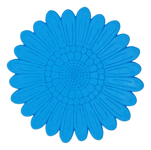 Tapa Coladera Pidsa Baño Forma Flor Azul Plastica Pack 4 Pza
