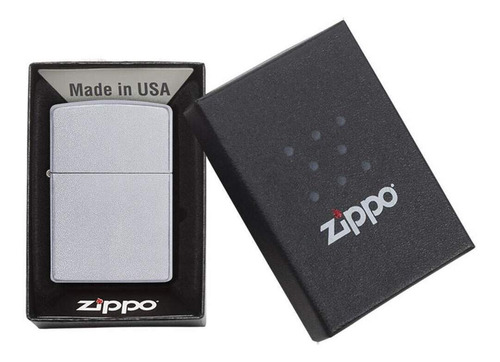 Imagem 4 de 4 de Isqueiro Zippo 205 Regular Satin Cromado Original
