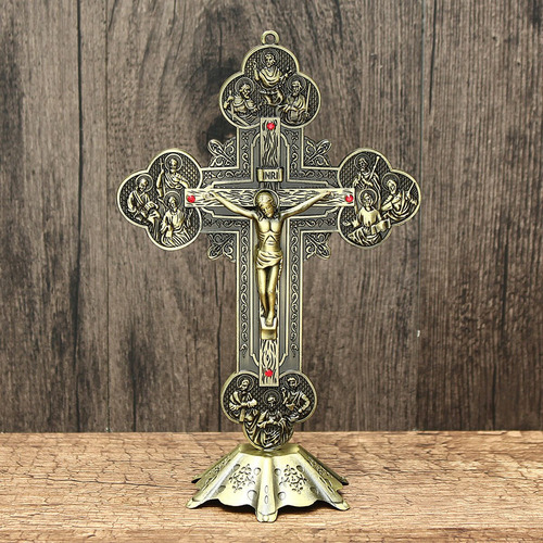 Imagen 2 de 10 de Pared C De Pie Del Altar Religioso Católico Inri De Bronce A
