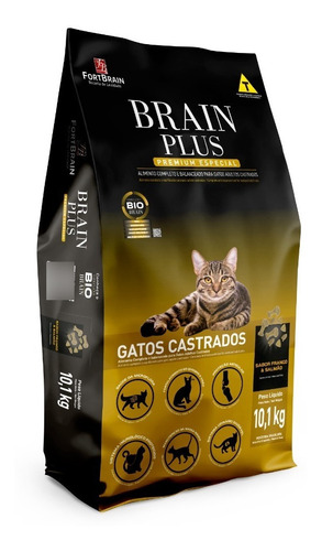 Brain Plus Gato Castrado 10kg Con Juguete