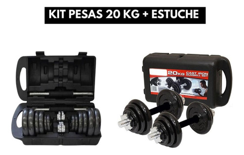 Set Kit De Mancuernas Pesas 20 Kg Entregas Gratis En Caracas