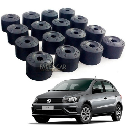 Tampa Parafuso De Roda Preto Volkswagen Gol G5