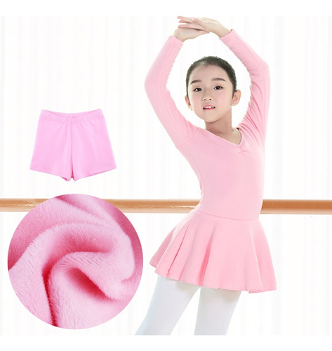 Vestido De Gimnasia De Ballet Para Niños De Invierno, Traje