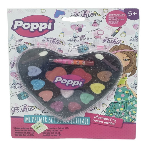 Set Mi Primer Maquillaje Poppi Corazon Estrella Jeg S21660