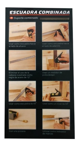 Imagen 4 de 10 de Escuadra Combinada Con Nivel