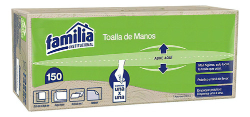 Toalla De Manos Z Hoja Doble Natural Caja X 24 Paquetes Z Doble Hoja