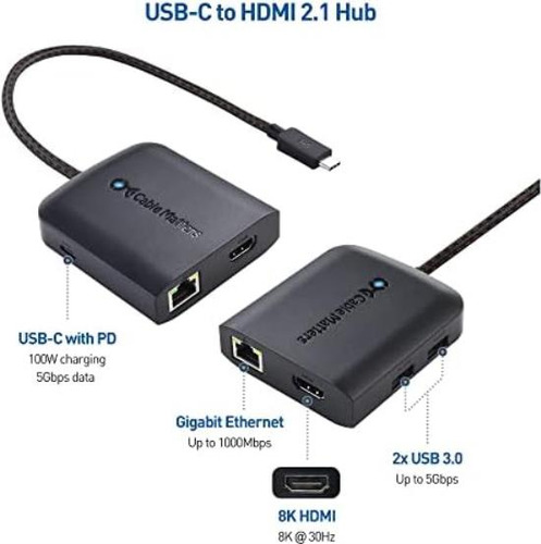 Cable Matters Hub Usb-c 8k Y Dock Hdmi 2.1