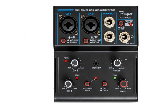 Consola Mixer Parquer 3 Ch Grabación Phantom Cuota