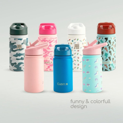 Cubitt, Termo Para Niños 414 Ml, Botella De Agua 14 Oz Con