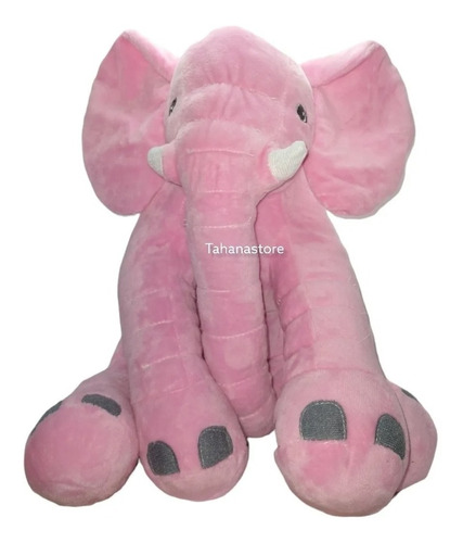 Peluche Elefante Felpa Rosado Amarillo 40 Cm Bebés Niños 