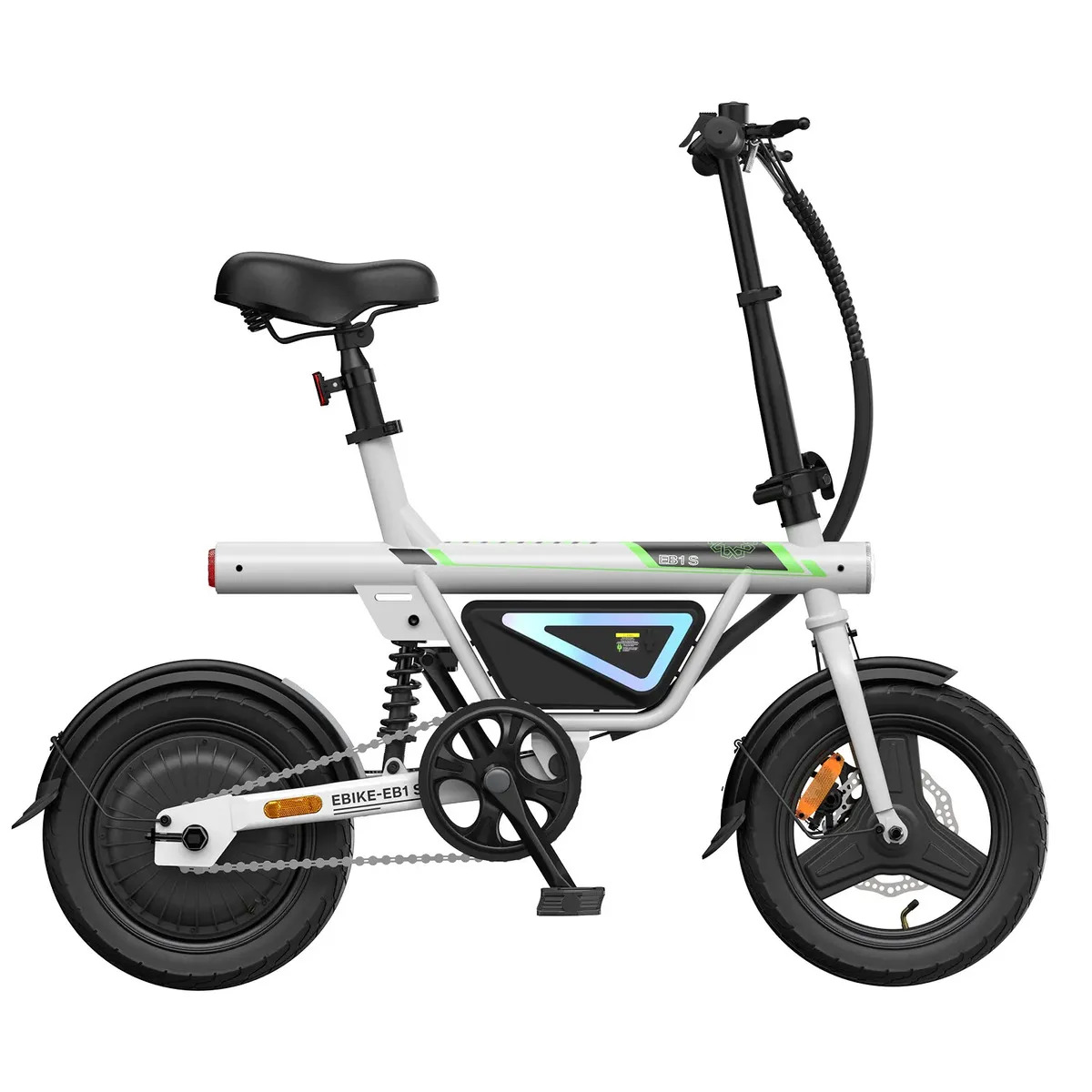 Bicicleta Elétrica Xroymexroy EB1S 500W 36V 12Ah 50km Dobrável com LED, Suspensão Traseira, Display LCD Horizontale e USB