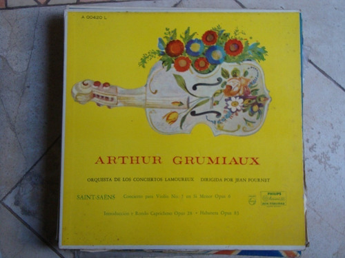 Vinilo Arthur Grumiaux Orquesta Lamoreux Saint Saenz Cl1