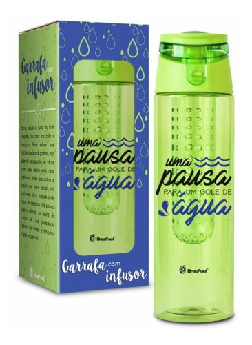 Garrafa Com Infusor Uma Pausa Para Um Gole De Água- Brasfoot
