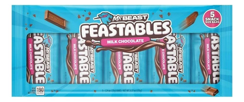 Chocolate Feastables Mr. Beast Milk Chocolate 5 Piezas 35gr