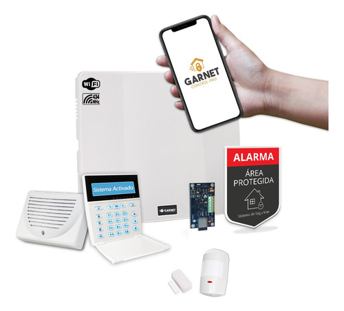 Kit Alarma Casa Ip Wifi Internet Sensor Inalámbrico Sirena