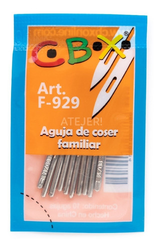 Imagen 7 de 10 de Agujas Maquina Familiar Recta Cbx Punta Común X Paquete