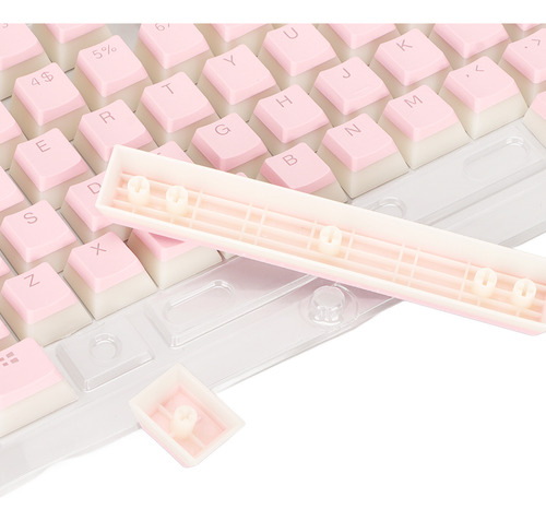 Teclados Pbt, 108, Color Rosa, Diseño Alto Y Bajo, Doble Cap