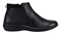 Comprar Botín Casual Doble Cierre Piel Negro Flexi Mujer
