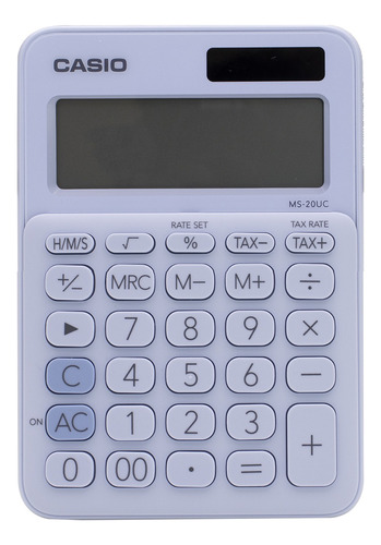 Calculadora Casio Ms-20uc-lb Celeste Solar/a Pila Mxm