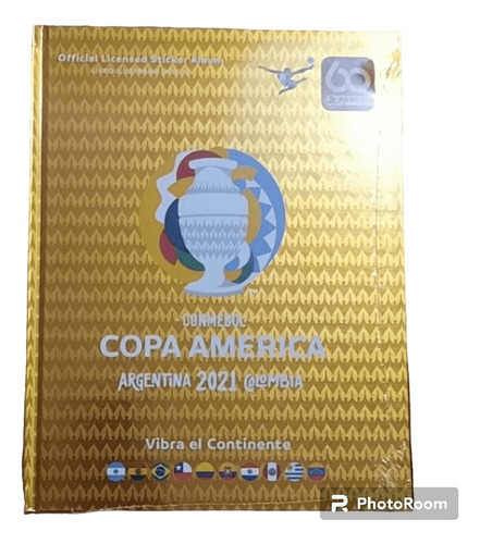 Álbum Copa América 2021 Tapa Dura Edición De Oro Vacio