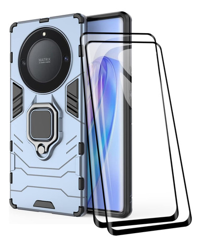 Funda Uso Rudo Carcasa Para Magic 5 Lite/honor X9a/x40+mica Azul Huawei Honor Magic 5 Lite/honor X9a/honor X40