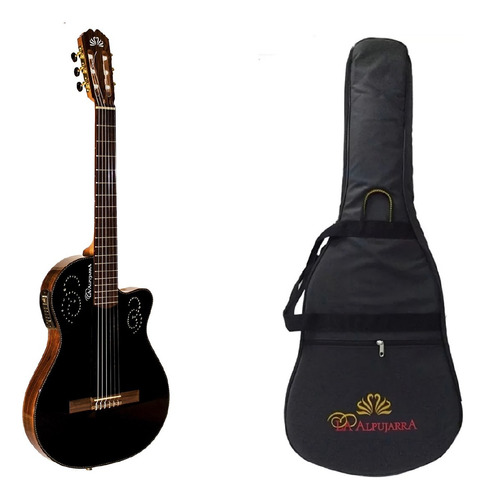 Guitarra Clasica La Alpujarra 300kec Negra + Funda Original