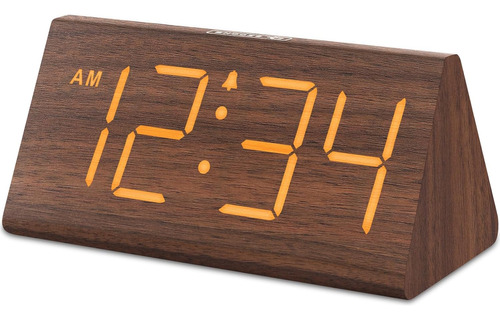 Wooden Digital Alarm Clocks For Bedrooms - Electric Desk Clo