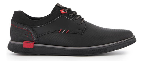 Tenis Clase Ve88105x Suave Piel Sintetica Brillantes Negro