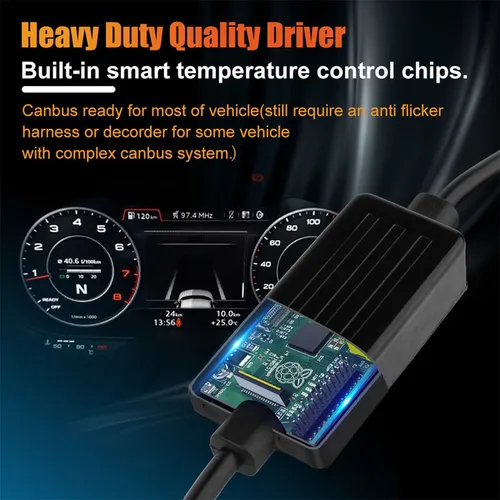 Kit Focos De Led 20000lm 80w H7 Luz Alta O Baja For Bmw