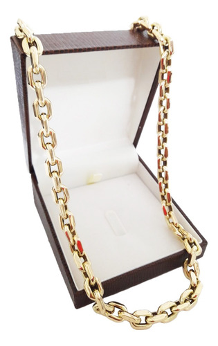 Corrente Cordão Cadeado 45 Gramas 8mm 70cm Ouro 18k