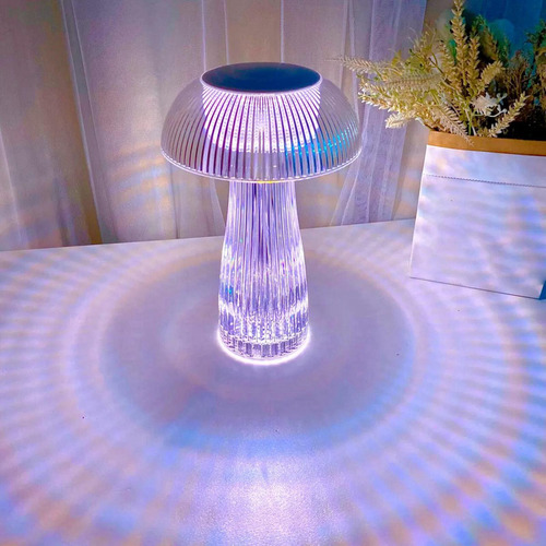 Lámpara De Mesa De Setas Moderna, Luz De Noche Led De