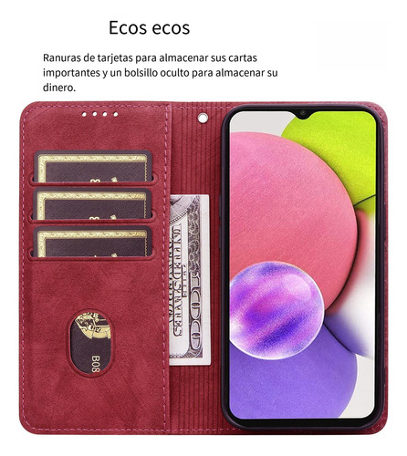Funda Para Samsung Galaxy A55 5g A15 A35 5g A36 5g Funda De Piel Con Tarjetero, Soporte Magnético Oculto, Tapa A Prueba De Golpes