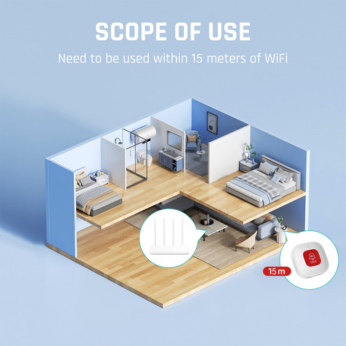 Botón De Emergencia Wifi Call Mini Portátil Recargable