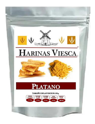 1 Kg Harina De Plátano Macho Y 1 Kg Harina Platano Tabasco