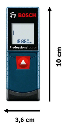 Imagen 4 de 5 de Medidor De Distancia Laser Bosch Glm 20 Mts Cinta Metrica