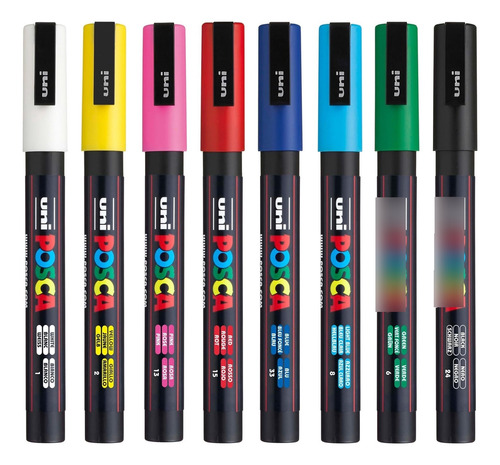 Uni Posca Pc-3m - Marcadores De Pintura Base De Agua, P...
