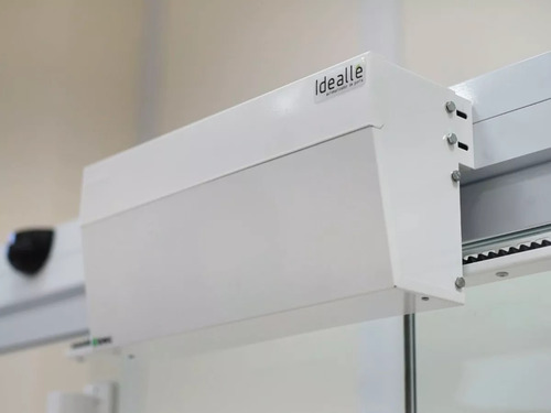 Automatizador Porta Social Wifi Deslizante Fechadura Blindex Cor Branco Frequência 433mhz 127/220v