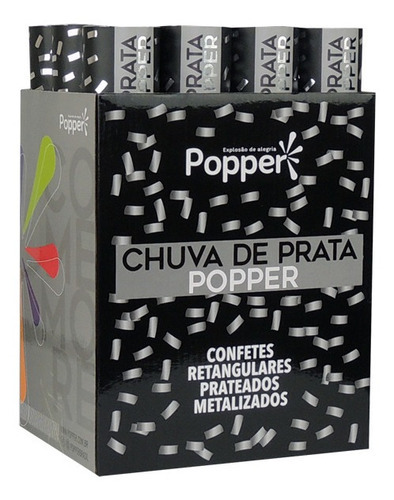 Lança Confetes Chuva De Ouro / Prata Metalizados 1 Un