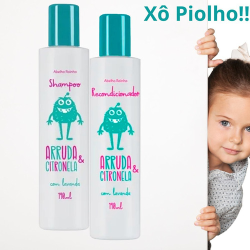 Xô Piolho Shampoo Recondicionador + Gift Colorir Stitch
