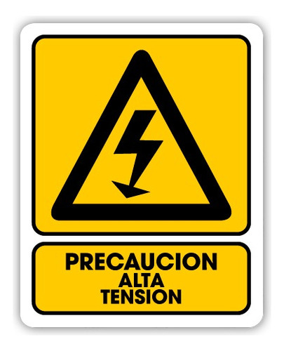 Señalamiento Precaución Alta Tensión 30x40