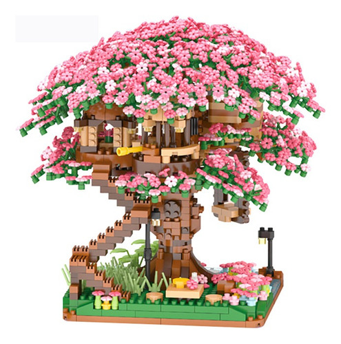 Mini Bloques De Construccion Sakura Arbol Japones Decorativo Cantidad De Piezas 2138